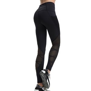 Leggings with mesh details